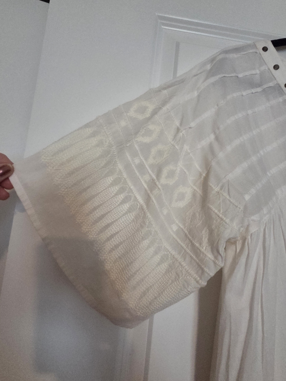NWOT Sundance boutique Cream V-Neck Embroidered Boho Tunic Dress - Picture 3 of 6